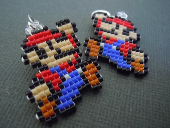 mario-pixel-ohrringe